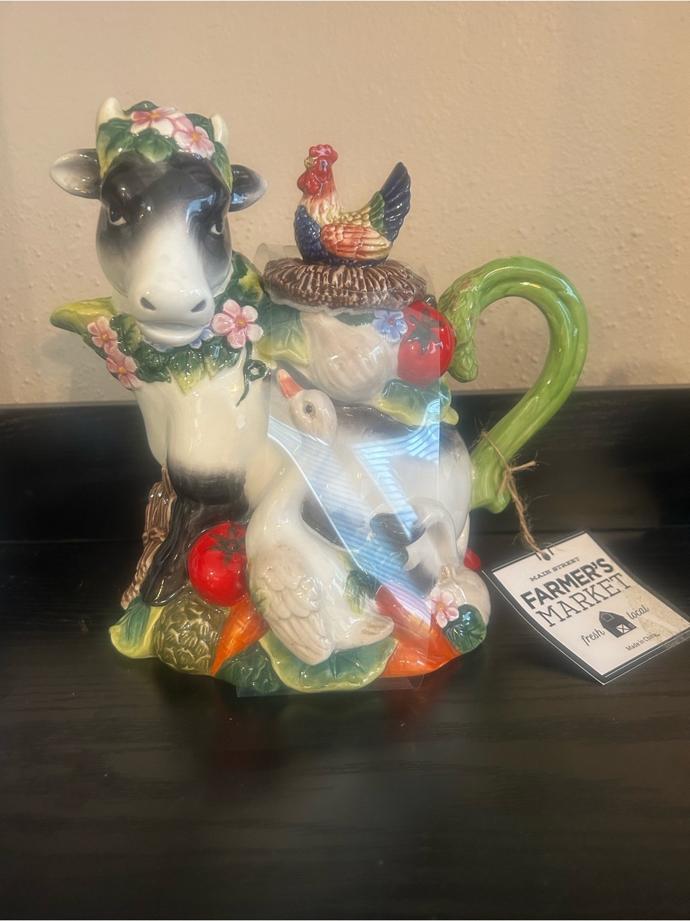 Ceramic Teapot Pitcher - Multicolor